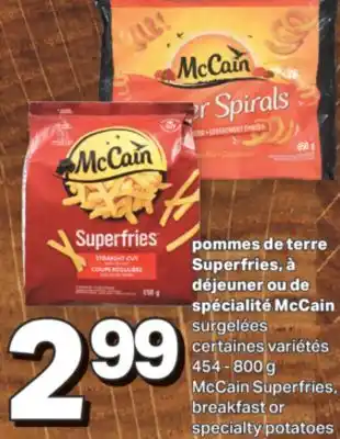 L'Intermarché Pommes de terre superfries, à déjeuner ou de spécialité mccain offer