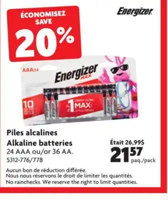 Home Hardware Piles alcalines alkaline batteries offer
