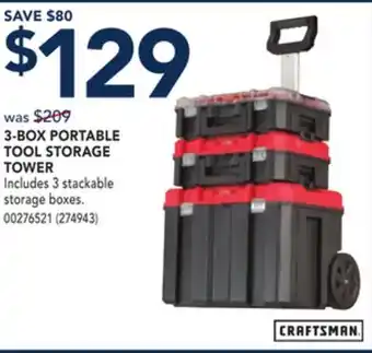 RONA Craftsman 3-box portable tool storage tower offer