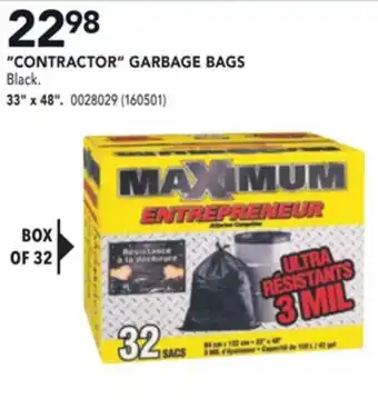 RONA Maximum contractor garbage bags offer