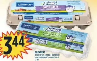 Marché Adonis Burnbrae oeufs larges omega-3 ou naturel offer