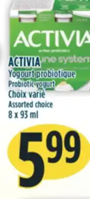 Marché Adonis Activia yogourt probiotique offer