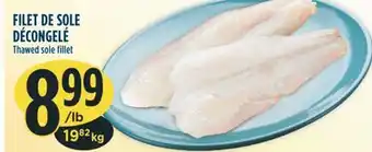 Marché Adonis Filet de sole décongelé offer