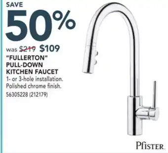 Réno Dépôt Pfister fullerton pull-down kitchen faucet offer