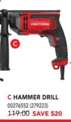 Réno Dépôt Craftsman hammer drill offer