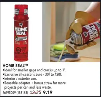 Réno Dépôt Touch 'n foam home seal offer