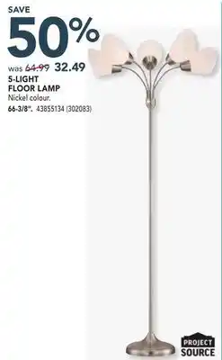 Réno Dépôt Project source 5-light floor lamp 66-3/8 offer