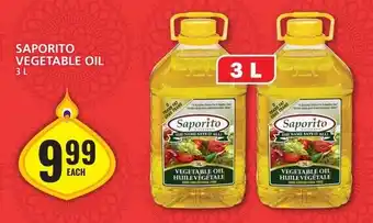 Food Basics SAPORITO VEGETABLE OIL 3L offer