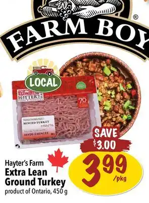 Farm Boy Hayter's farm extra lean ground turkey offer