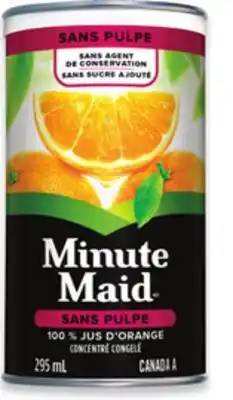 Walmart Minute maid frozen concentrate orange juice offer