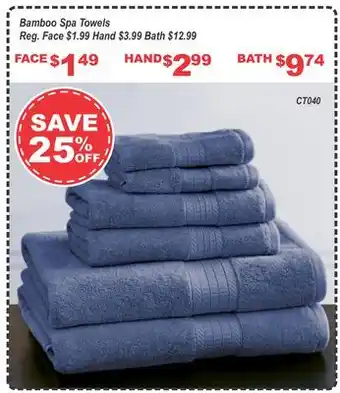 Oxford Mills Bamboo spa towels offer