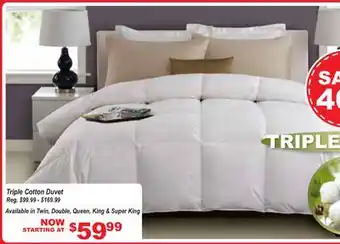 Oxford Mills Triple cotton duvet offer