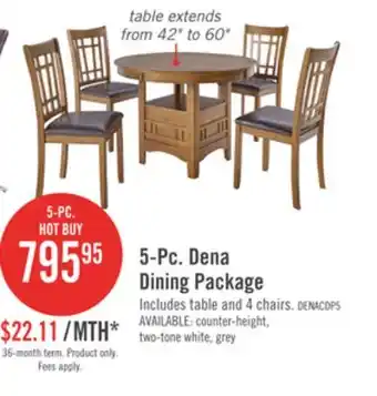 The Brick Dena 5-piece dining package - oak offer