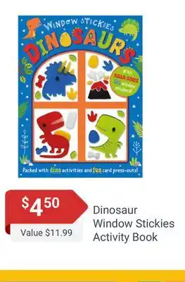 Samko & Miko Toy Warehouse Dinosaur window stickies activity book offer