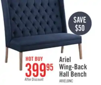 The Brick Ariel wing-back hall bench offer