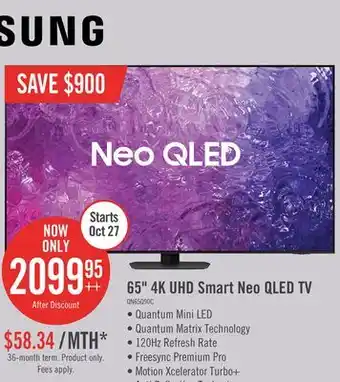 The Brick Samsung 65 qn90c 4k neo qled tv offer