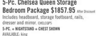 The Brick Chelsea 5-piece queen storage bedroom package offer