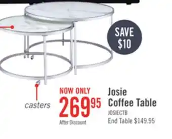 The Brick Josie nesting coffee tables offer