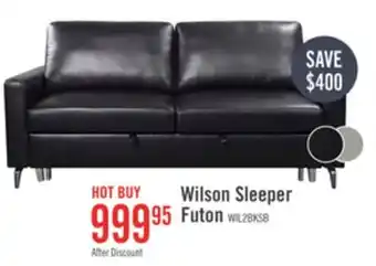 The Brick Wilson leather-look fabric sleeper sofa - black offer