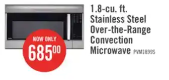 The Brick Profile 1.8 cu. ft. convection over-the-range microwave oven with easy clean interior offer