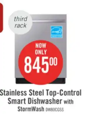 The Brick Samsung top-control smart dishwasher with stormwash - dw80cg5451sraa offer