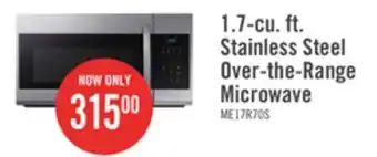 The Brick Samsung 1.7 cu. ft. over-the-range microwave - me17r7011es/ac offer