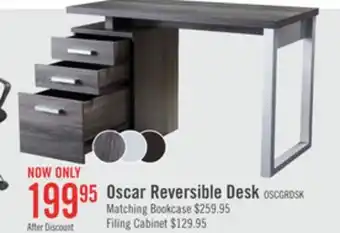 The Brick Oscar reversible desk - distressed grey offer