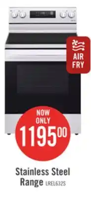 The Brick Lg 6.3 cu. ft. smart convection electric range with air fry - lrel6323s offer