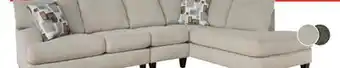 The Brick Nofia 3-piece chenille right-facing sectional - linen offer