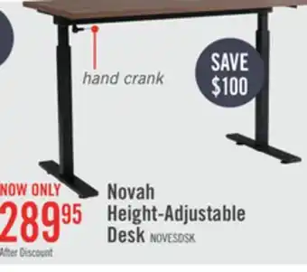 The Brick Novah height-adjustable desk offer