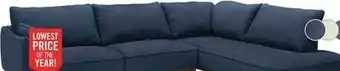 The Brick Gena 2-piece linen-look fabric right-facing sectional - midnight offer