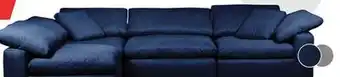 The Brick Eclipse 4-piece linen-look fabric modular sectional - navy offer