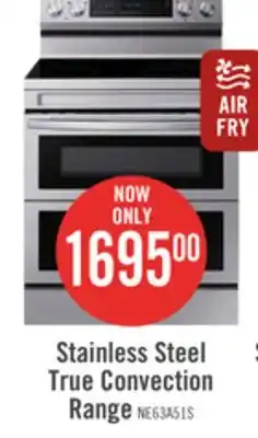 The Brick Samsung 6.3 cu. ft. electric range - ne63a6751ss/ac offer