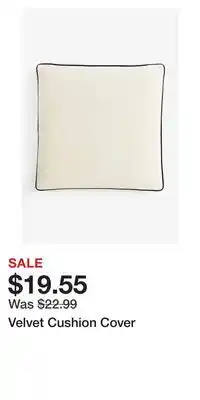 H&M Velvet cushion cover offer