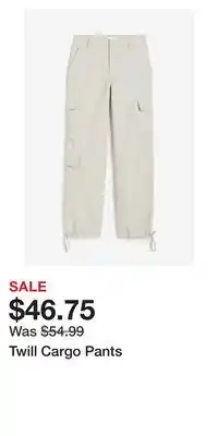 H&M Twill cargo pants offer