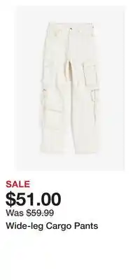 H&M Wide-leg cargo pants offer
