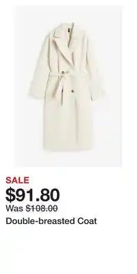 H&M Double-breasted coat offer