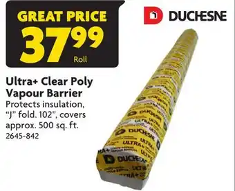 Home Hardware Ultra+ clear poly vapour barrier offer