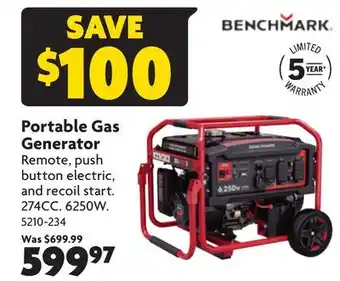Home Hardware Portable gas generator offer
