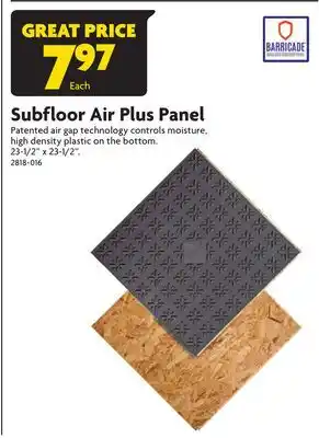 Home Hardware Subfloor air plus panel offer