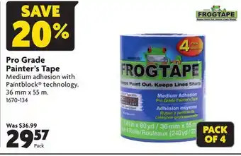 Home Hardware Pro grade painter's tape offer
