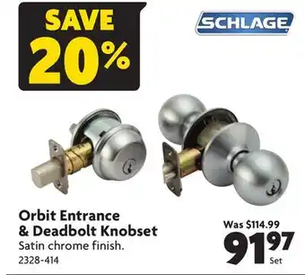 Home Hardware Orbit entrance & deadbolt knobset offer