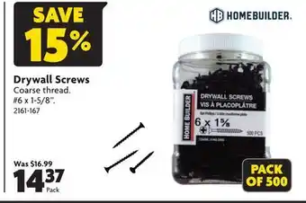 Home Hardware Drywall screws offer