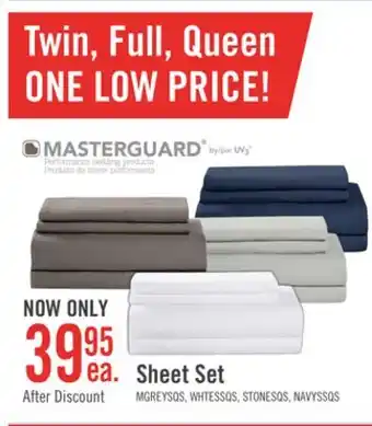 The Brick Masterguard ultra advanced 4-piece queen sheet set - grey offer