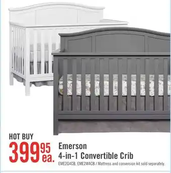 The Brick Emerson 4-in-1 convertible crib - dove grey offer