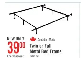 The Brick Twin/full metal glider bed frame offer