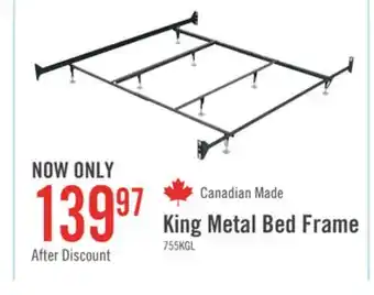 The Brick King metal glide bed frame with headboard/footboard attachment offer