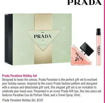 Shoppers Drug Mart Prada paradoxe holiday set offer
