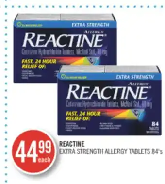 Shoppers Drug Mart Reactine extra strength allergy tablets offer