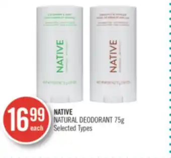 Shoppers Drug Mart Native natural deodorant offer